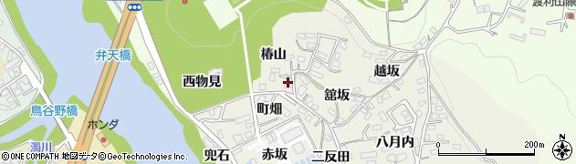 福島県福島市小倉寺椿山周辺の地図