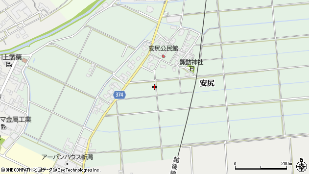 〒953-0066 新潟県新潟市西蒲区安尻の地図