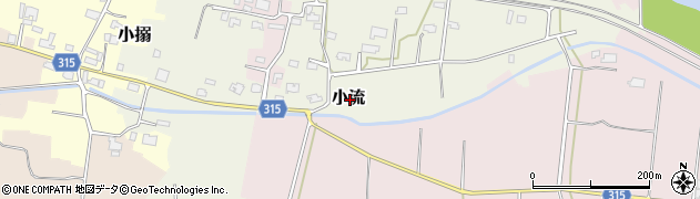 新潟県五泉市小流周辺の地図