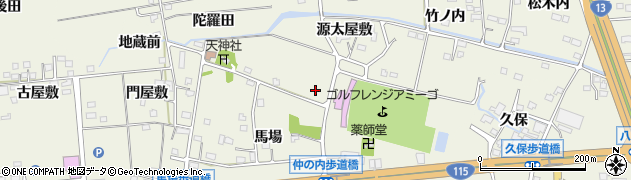 福島県福島市成川宮内周辺の地図