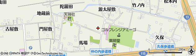 福島県福島市成川（宮内）周辺の地図