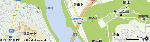 福島県福島市渡利（岩下）周辺の地図