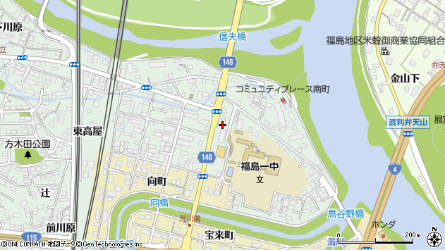 〒960-8162 福島県福島市南町の地図