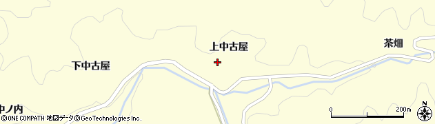 福島県伊達市月舘町布川（上中古屋）周辺の地図