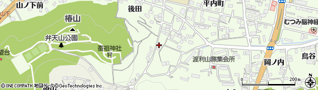 福島県福島市渡利（越沢）周辺の地図