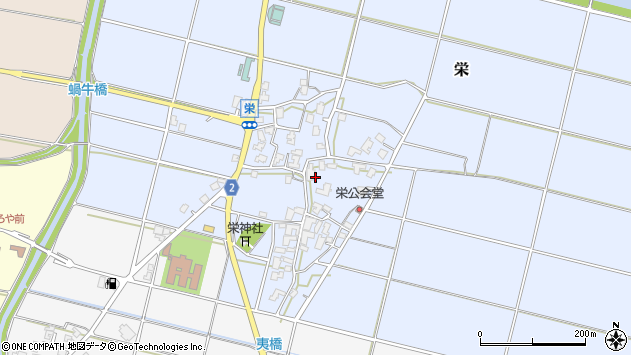 〒953-0102 新潟県新潟市西蒲区栄の地図