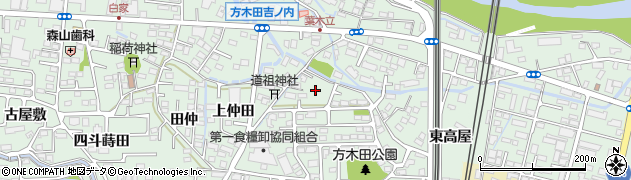 福島県福島市方木田（吉ノ前）周辺の地図