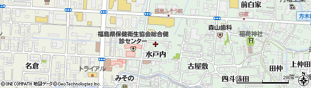 福島県福島市方木田水戸内6周辺の地図