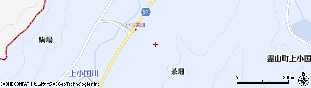 福島県伊達市霊山町上小国茶畑76周辺の地図