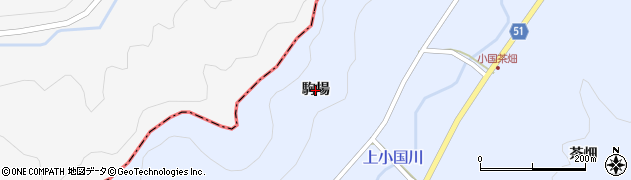 福島県伊達市霊山町上小国（駒場）周辺の地図