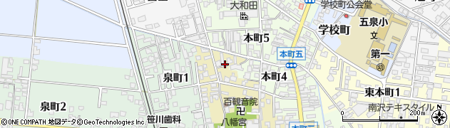 新潟県五泉市宮町周辺の地図