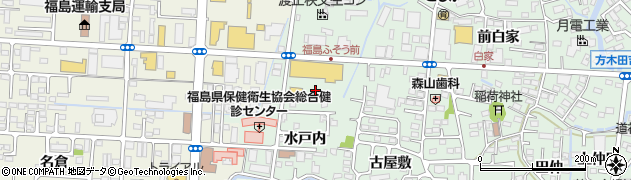福島県福島市方木田北谷地周辺の地図