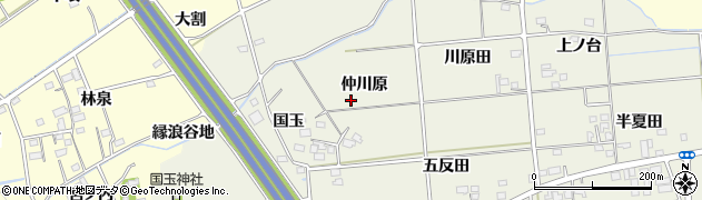 福島県福島市成川（仲川原）周辺の地図