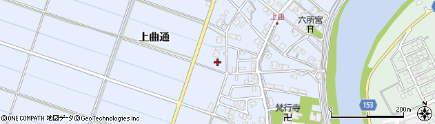 新潟県新潟市南区上曲通周辺の地図