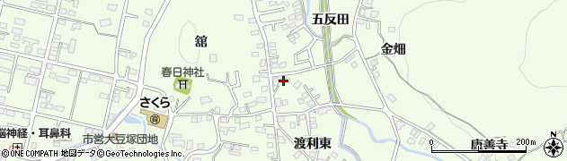 福島県福島市渡利舘ノ前周辺の地図