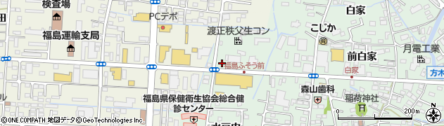 福島県福島市方木田北谷地1周辺の地図