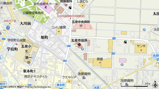 〒959-1600 新潟県五泉市（以下に掲載がない場合）の地図