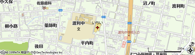 ヤマカワドライ　いちい渡利店周辺の地図