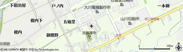 福島県福島市庄野（茶畑屋敷）周辺の地図