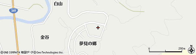 福島県伊達市月舘町御代田夢見の郷周辺の地図