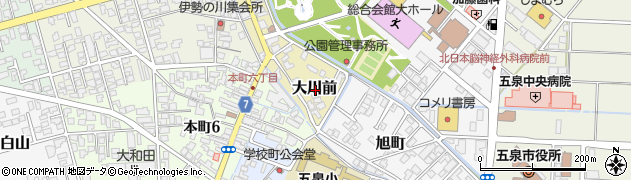 新潟県五泉市大川前周辺の地図