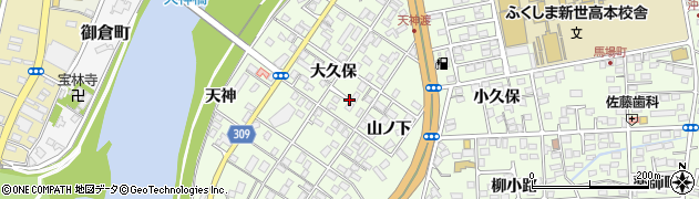 福島県福島市渡利大久保周辺の地図