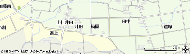 福島県福島市仁井田糀屋周辺の地図