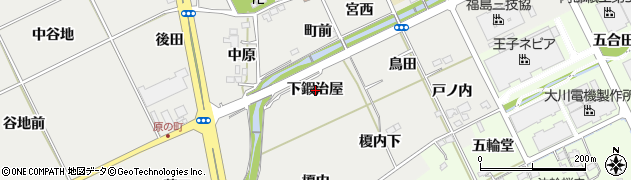 福島県福島市土船下鍜治屋周辺の地図