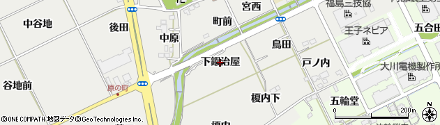 福島県福島市土船（下鍜治屋）周辺の地図