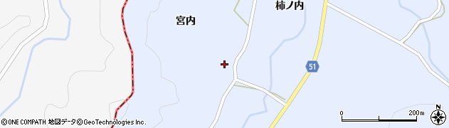福島県伊達市霊山町上小国宮内17周辺の地図