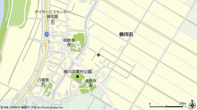 〒956-0121 新潟県新潟市秋葉区横川浜の地図