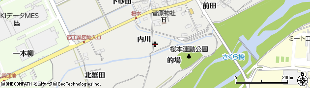 福島県福島市桜本内川周辺の地図