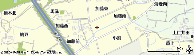 福島県福島市佐倉下（加藤南）周辺の地図