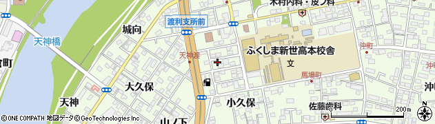 福島県福島市渡利（西ノ内）周辺の地図