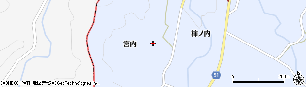 福島県伊達市霊山町上小国宮内81周辺の地図