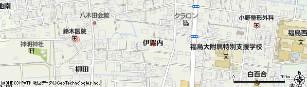 福島県福島市八木田伊賀内周辺の地図