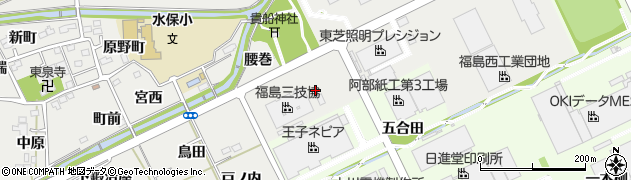 福島県福島市土船明神前周辺の地図