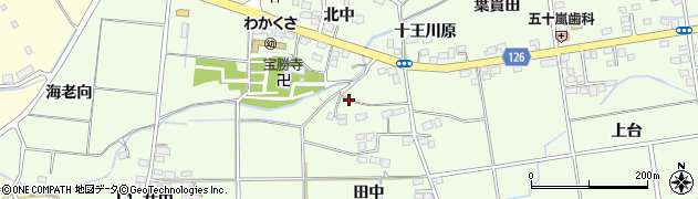 福島県福島市仁井田田中周辺の地図