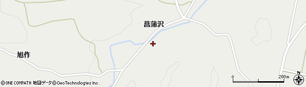 福島県伊達市月舘町御代田菖蒲沢周辺の地図