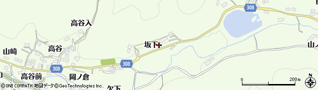 福島県福島市渡利（坂下）周辺の地図