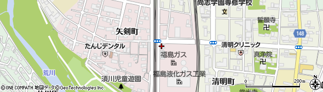 福島ガス株式会社周辺の地図