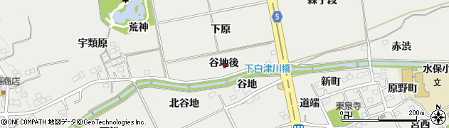 福島県福島市桜本谷地後周辺の地図
