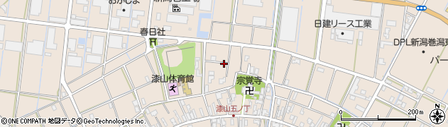 新潟県新潟市西蒲区漆山周辺の地図