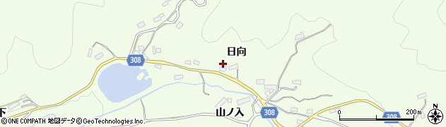 福島県福島市渡利（日向）周辺の地図