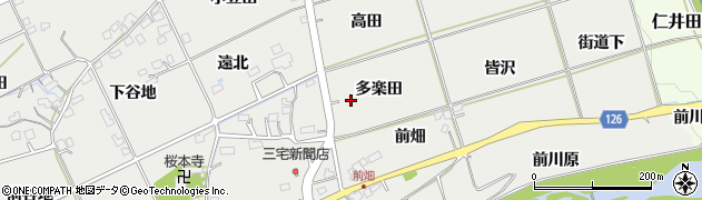 福島県福島市桜本多楽田周辺の地図