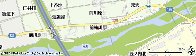 福島県福島市仁井田（前林川原）周辺の地図