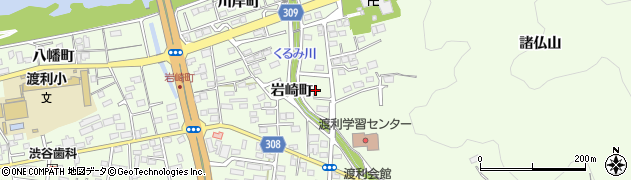 福島県福島市渡利岩崎町周辺の地図