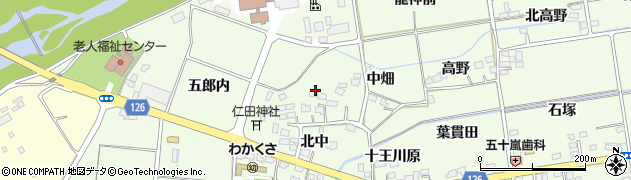 福島県福島市仁井田北屋敷周辺の地図