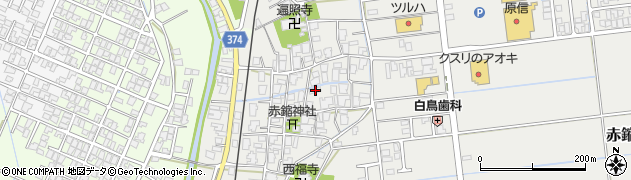 新潟県新潟市西蒲区赤鏥1177周辺の地図
