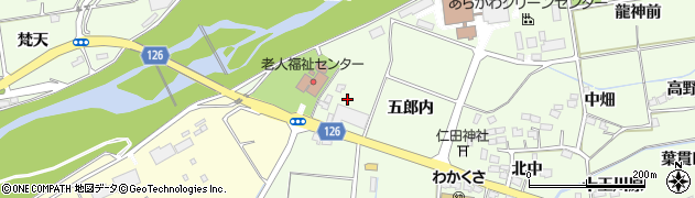 福島県福島市仁井田五郎内周辺の地図